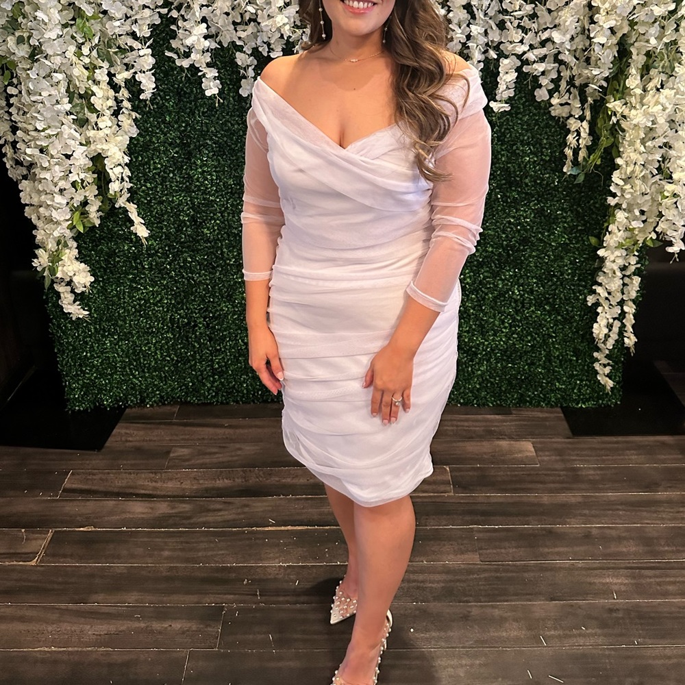 Off Shoulder Ruched Mesh Bodycon Midi Dress - boohoo